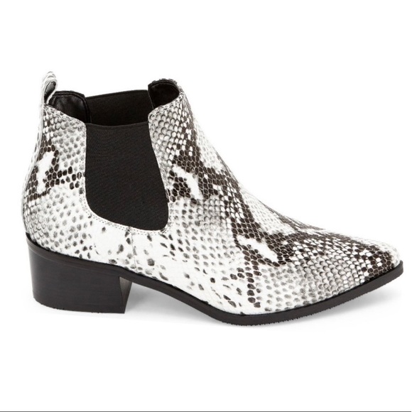 NEW| Snake Print Chelsea Ankle Booties - Picture 5 of 15